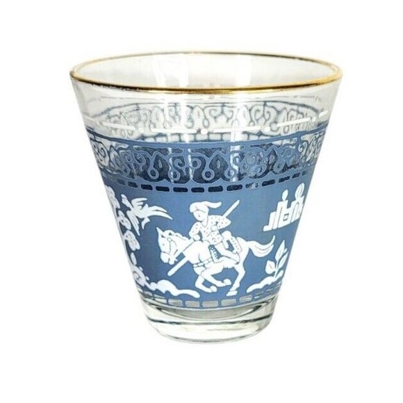 VTG Hazel Atlas Arabian Knights Jasperware Shot Glass Set Of 5 Whiskey Lowball - Picture 7 of 12